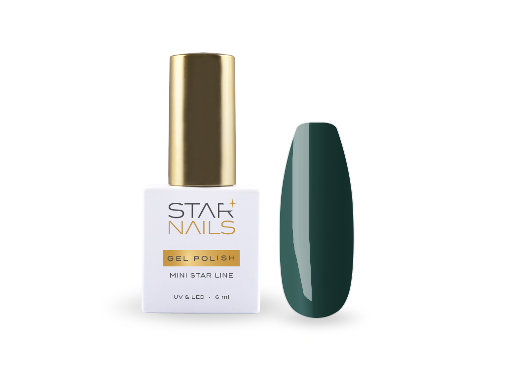 STARNAILS Mini Star gel lak 078 Grace - moderní zelená pro vánoční manikúru