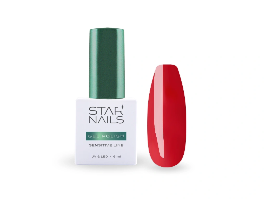 STARNAILS Sensitive Line gel lak 621 Zingis - klasická vánoční červená