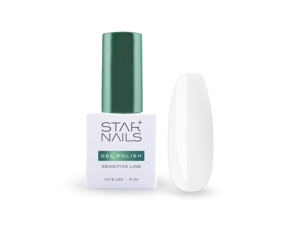 STARNAILS Sensitive Line gel lak 601 Batis - ledově bílá Snow White