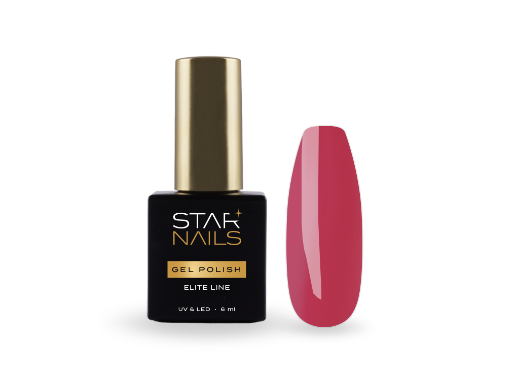 STARNAILS Elite Line gel lak 213 Boras - malinová červená pro vánoční manikúru
