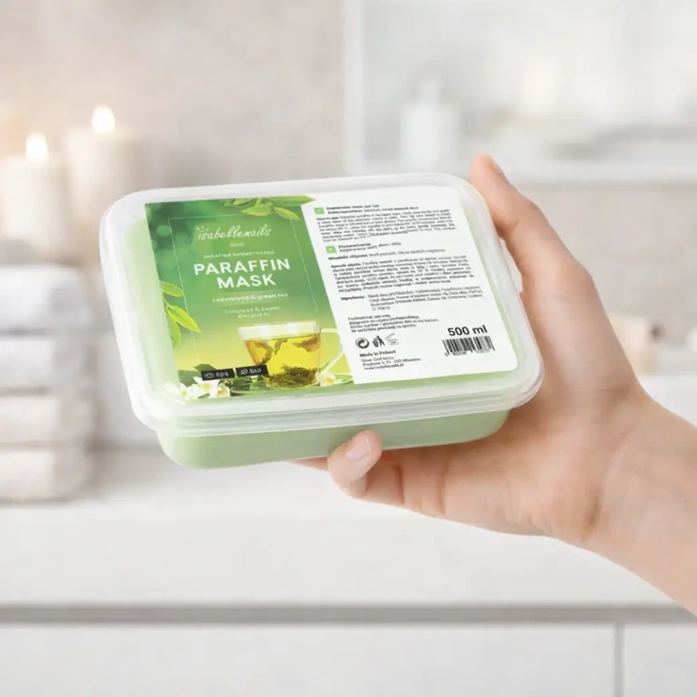 Paraffin Mask isabellenails Green Tea &ndash; paraf&iacute;nov&yacute; vosk se zelen&yacute;m čajem