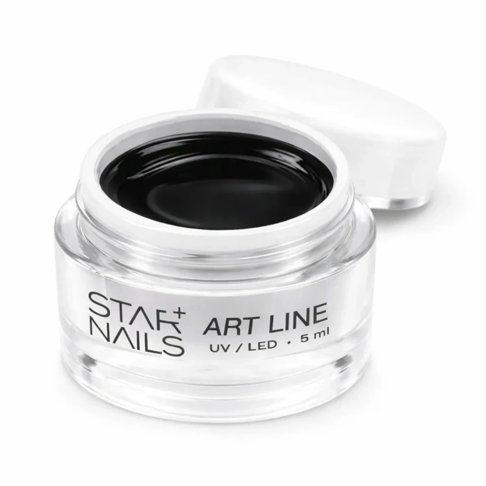 UV/LED Gel Art Line SN 1701 Black &ndash; aplikace zdobic&iacute;ho gelu