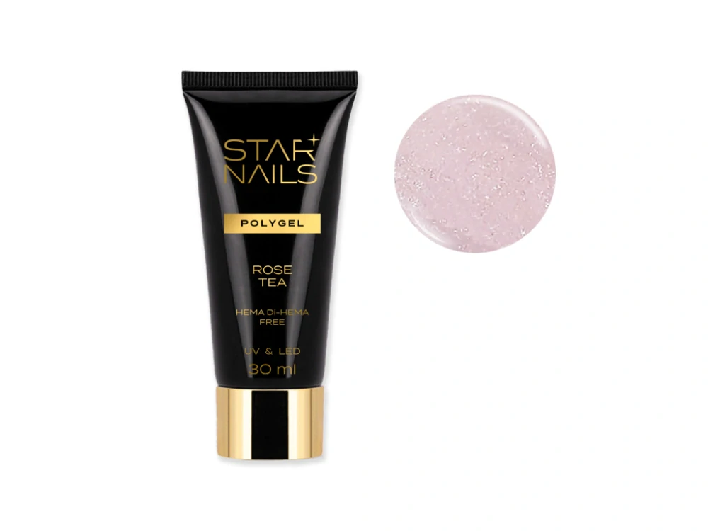 UV/LED Polygel STARNAILS Rose Tea 013 - aplikace