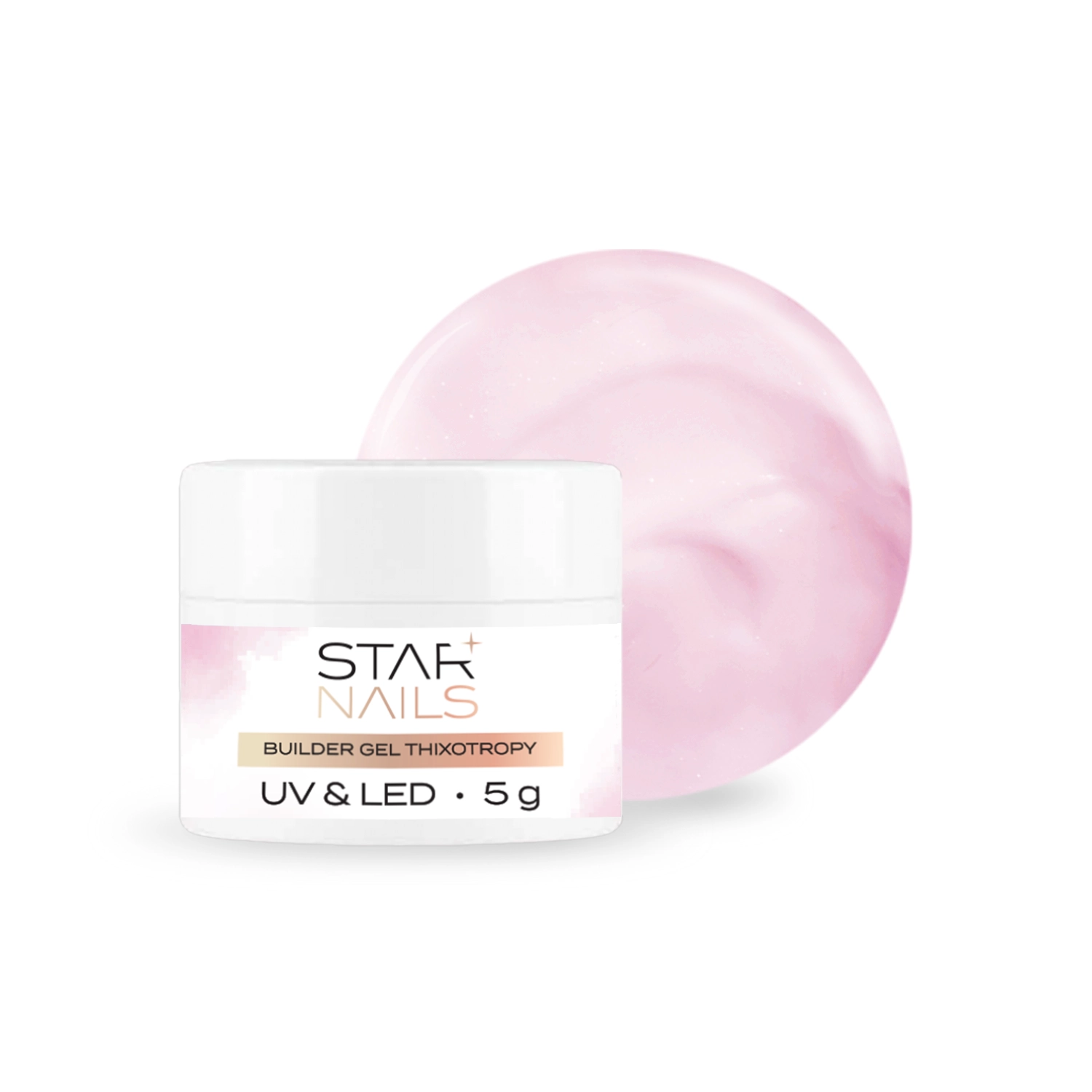 UV/LED Builder Gel Thixotropy, 5g - 005, Powder Pink
