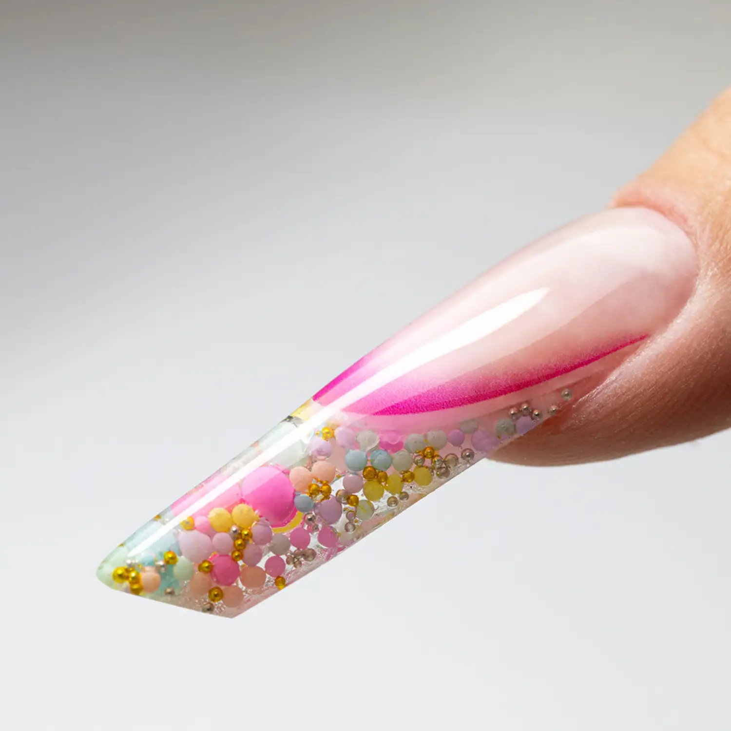 Jak použít 3D ozdoby na nehty mix perliček Bulion 01 Starnails