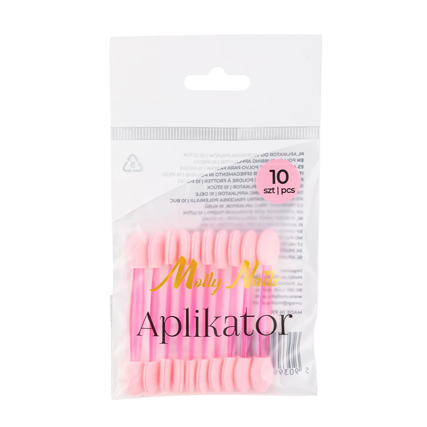 Obsah balení aplikátoru pro lešticí pigmenty Starnails Pink
