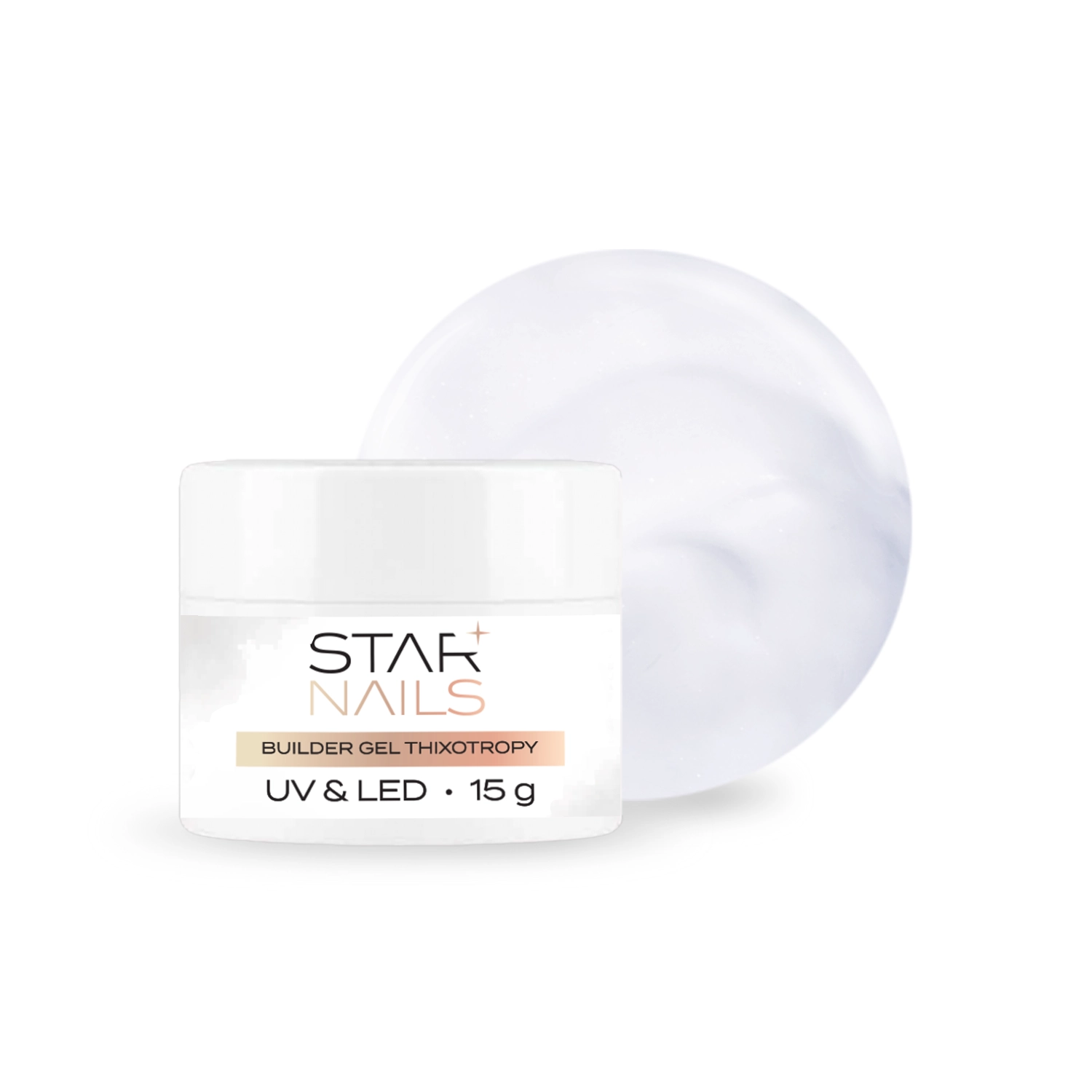 UV/LED Builder Gel Thixotropy, 15g - 002, Milky