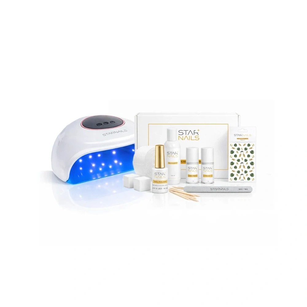Obsah balení Sada STARNAILS Gel Polish Starter Set + UV/LED S11