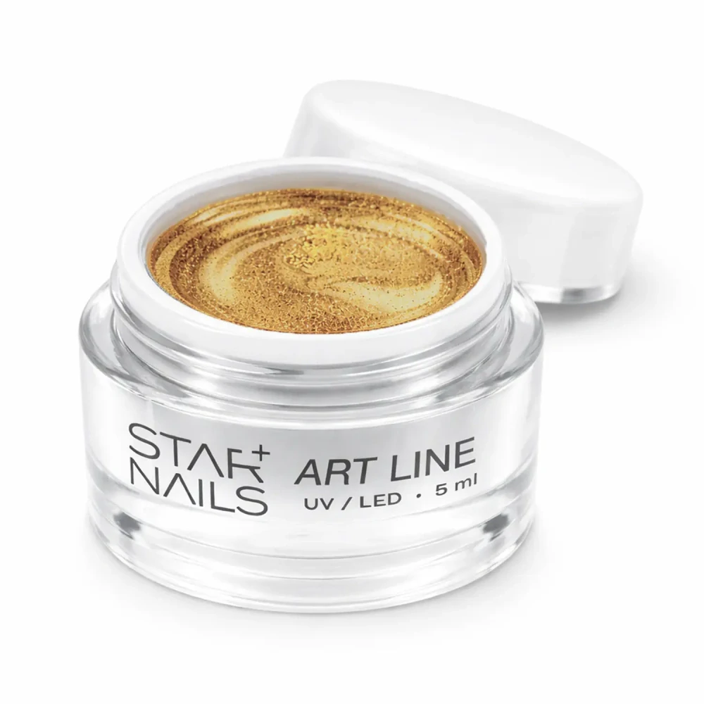 UV/LED Gel Art Line SN 1702 Gold &ndash; aplikace nail art gelu
