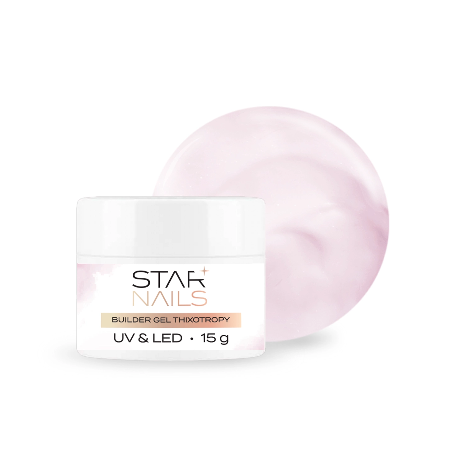 UV/LED Builder Gel Thixotropy, 15g - 004, Nude Pink