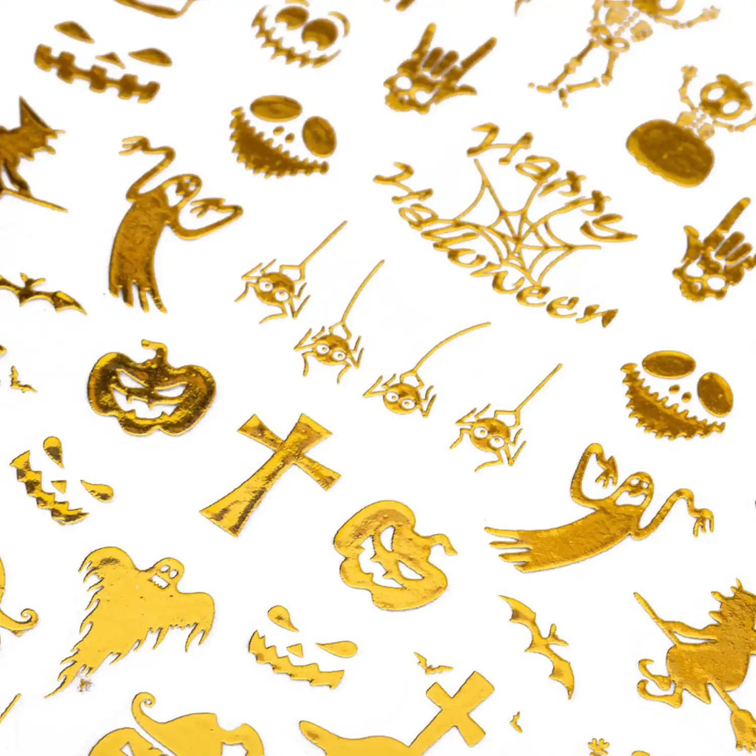 Balen&iacute; samolepek na nehty Happy Halloween MS-C298 &ndash; velk&yacute; arch 8&times;13,5 cm