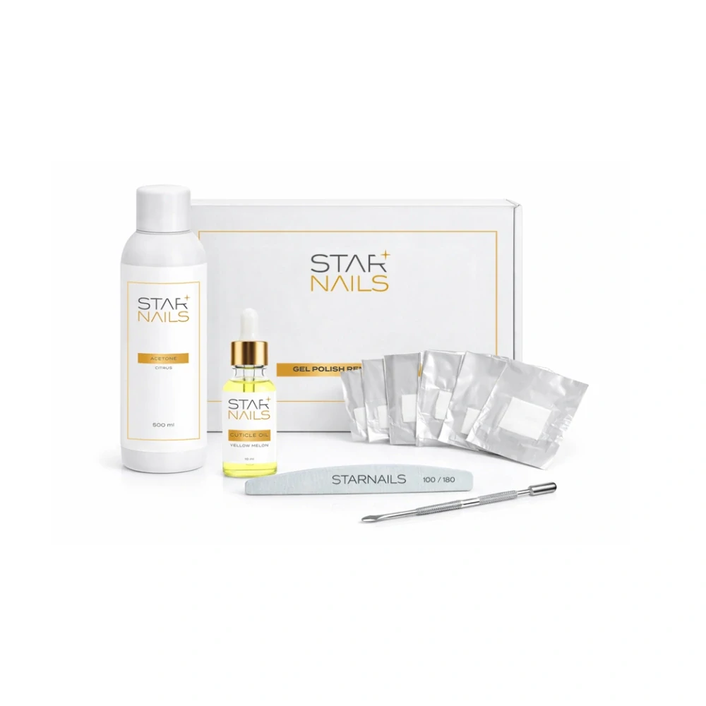 Obsah balení STARNAILS Gel Polish Removal Set