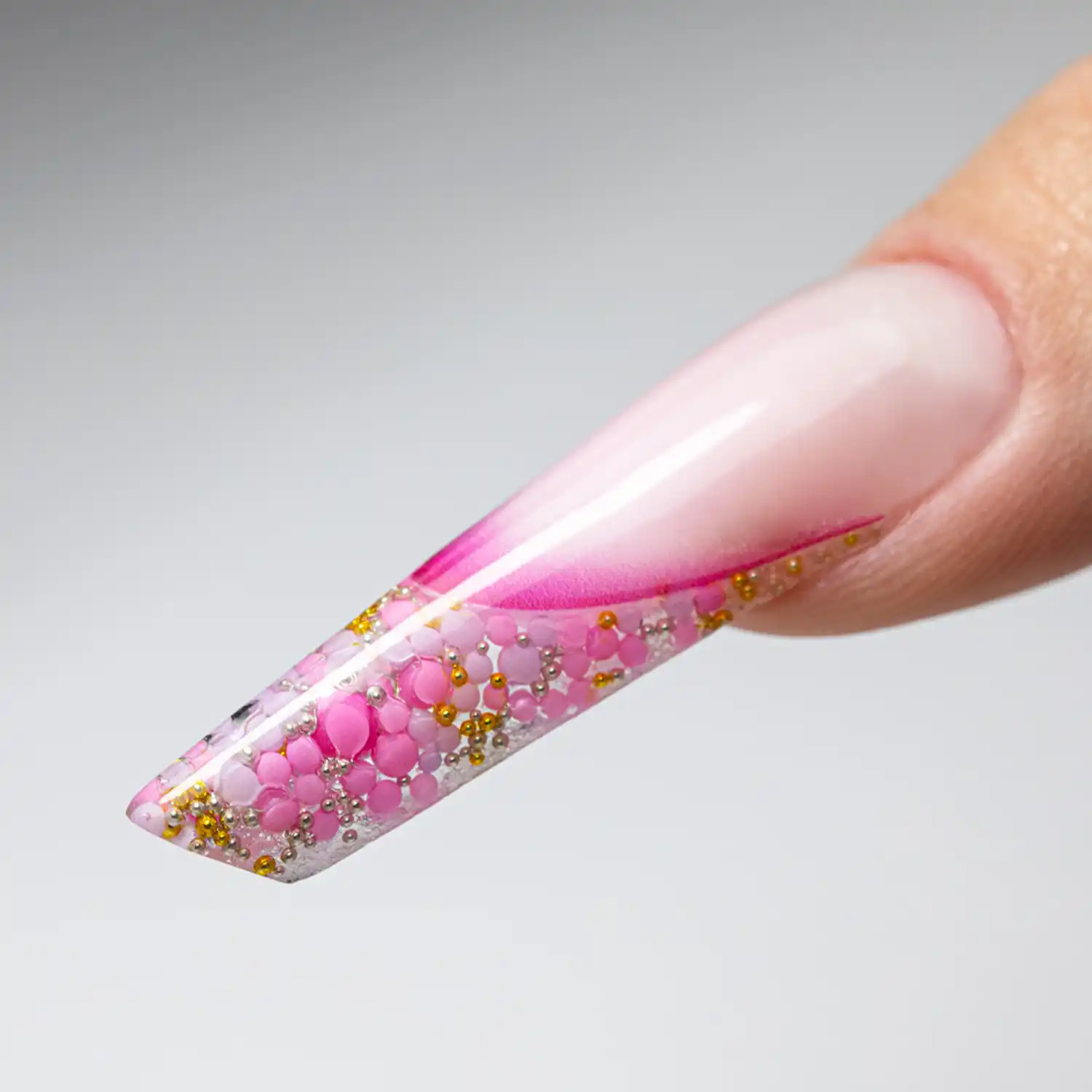 Jak použít 3D ozdoby na nehty mix perliček Bulion 02 Starnails