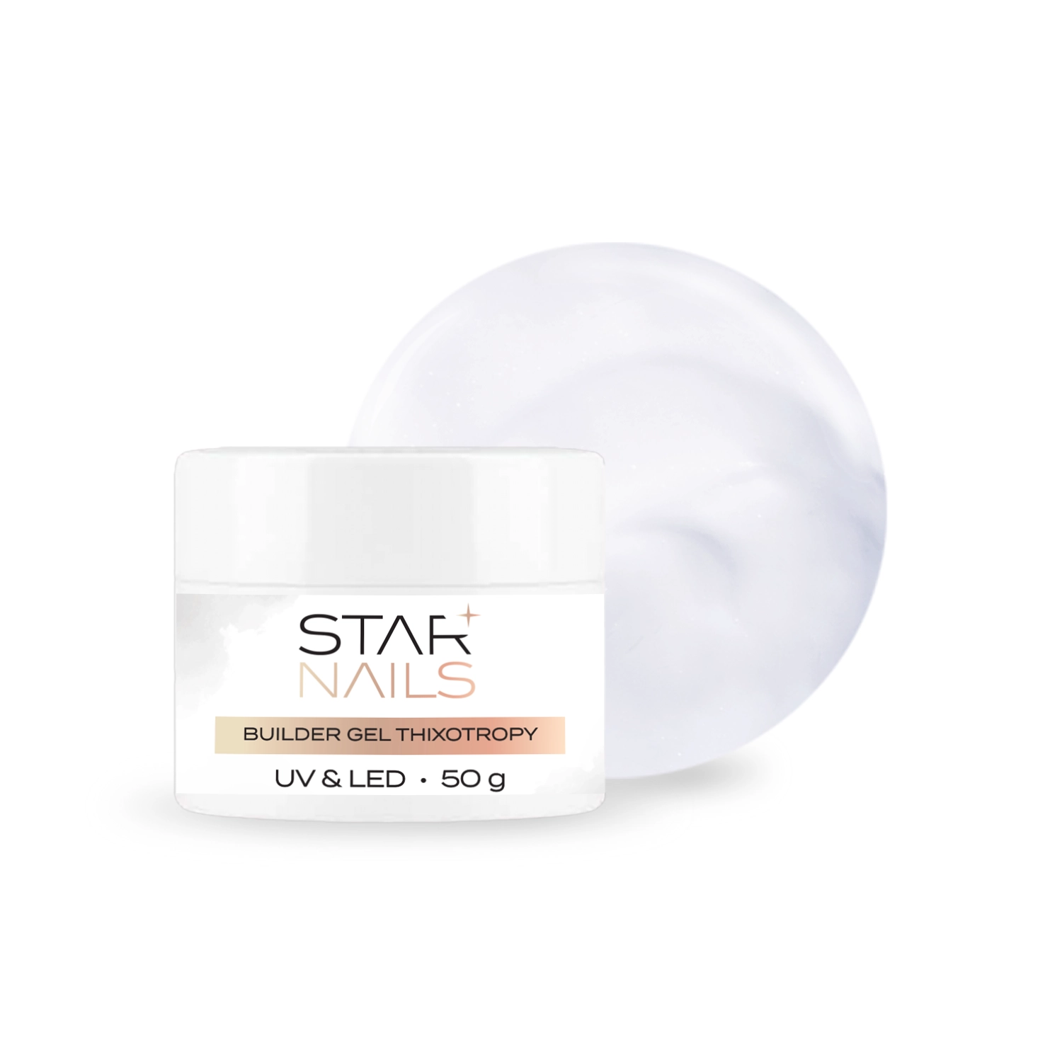 UV/LED Builder Gel Thixotropy, 50g - 002, Milky