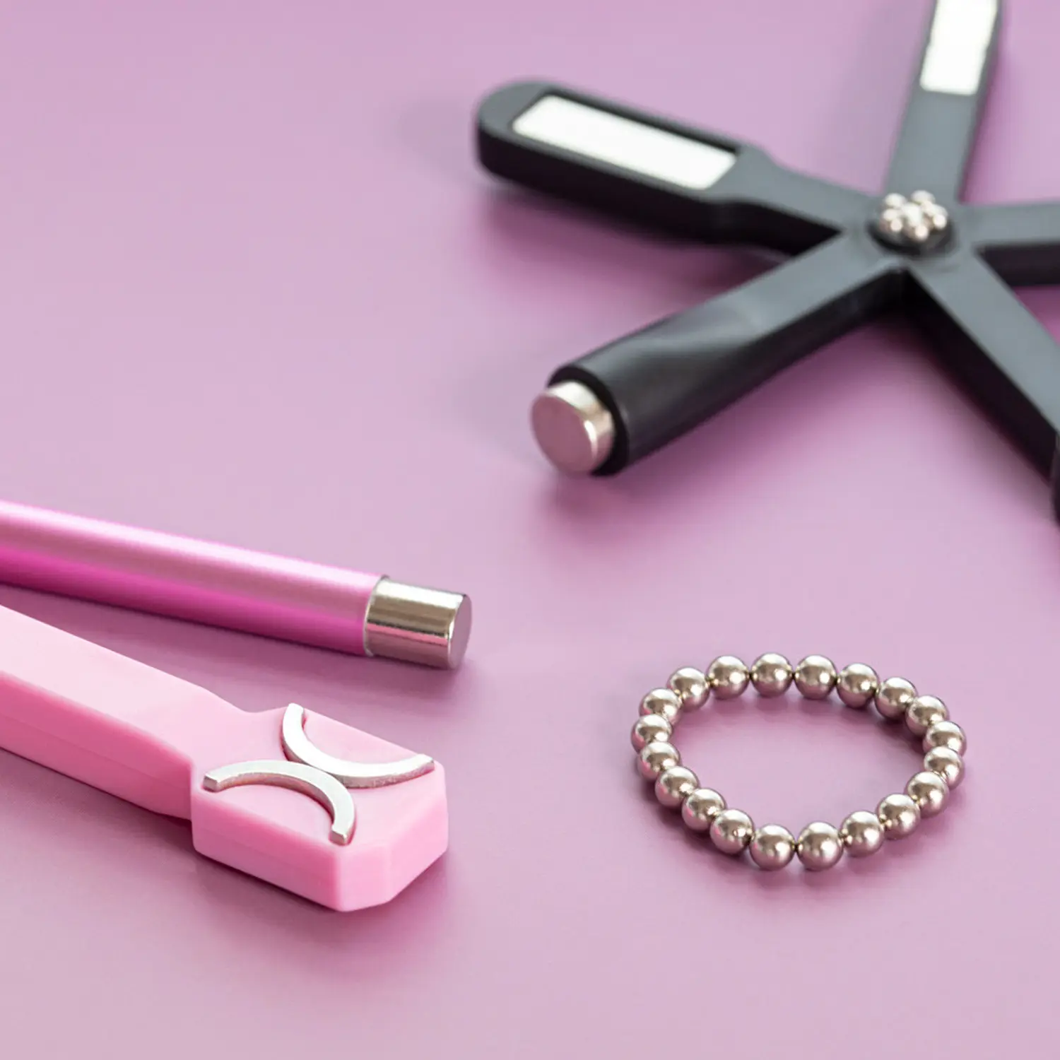Oboustranný magnet STARNAILS pro Cat Eye efekt – růžová barva, 3 efekty, 1 ks